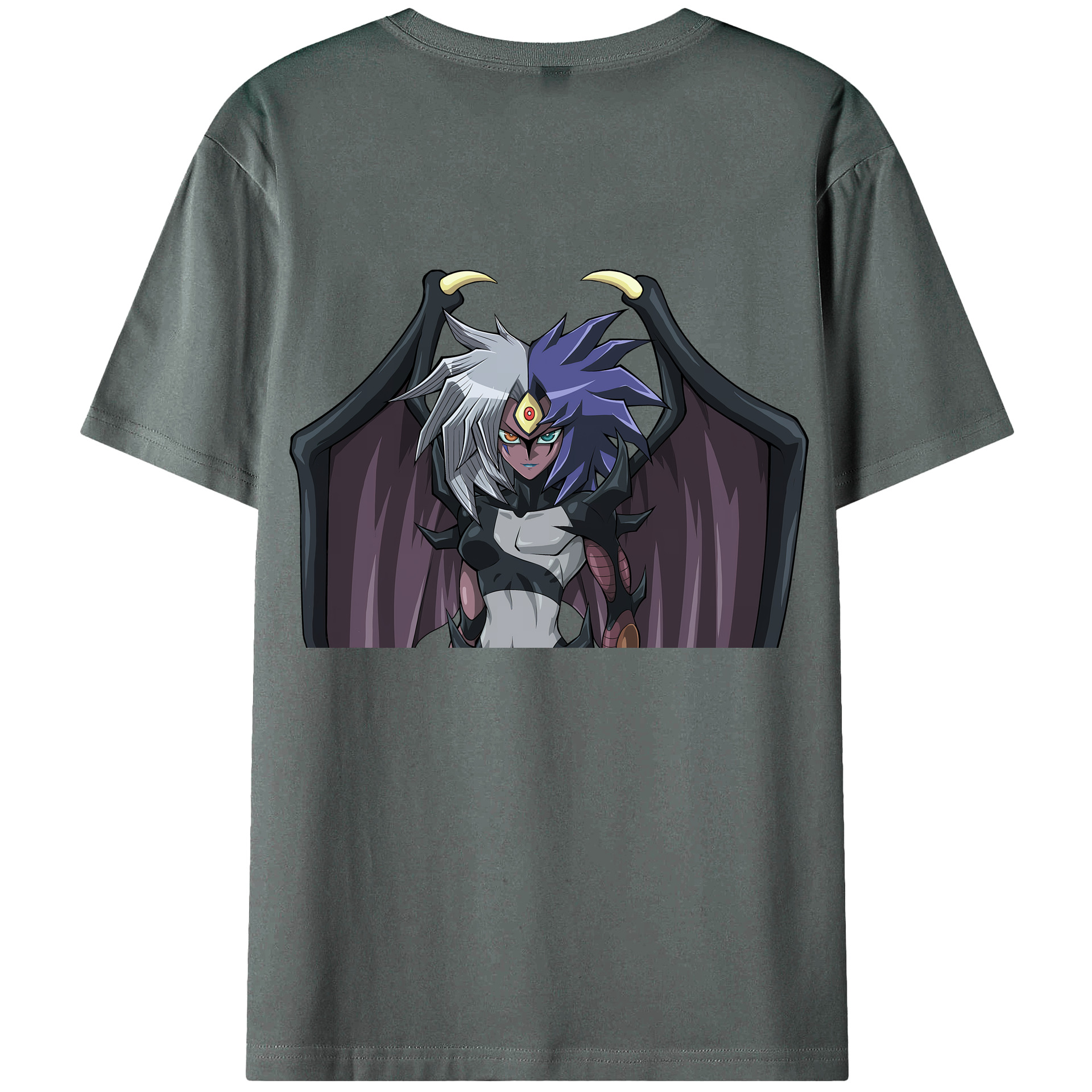 （画像用） 遊☆戯☆王 Yu-Gi-Oh! 綿100％ メンズ半袖Tシャツ（バックプリント） 通気性